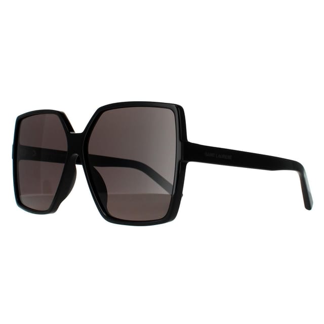 Saint Laurent Saint Laurent Women's Square Black Grey Sunglasses - 2