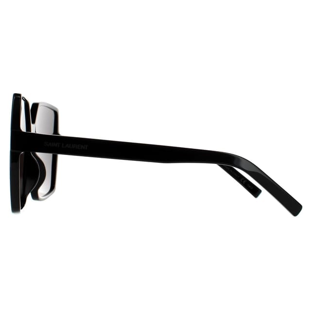 Saint Laurent Saint Laurent Women's Square Black Grey Sunglasses - 3
