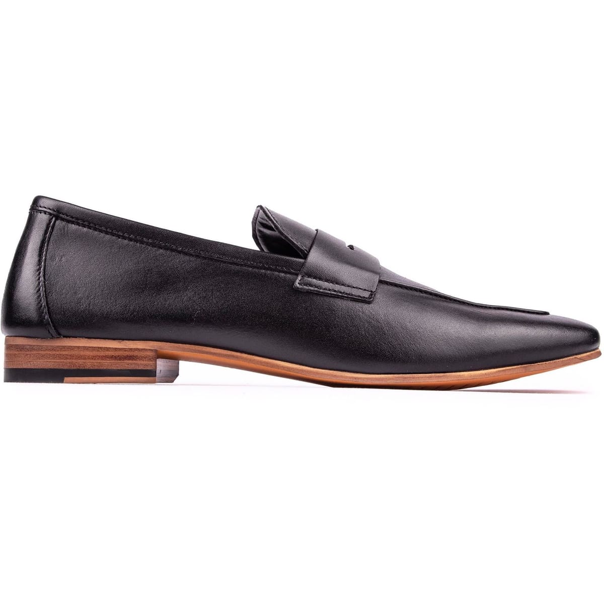 WALK LONDON Walk London Men's Capri Penny Shoes in Black - 1