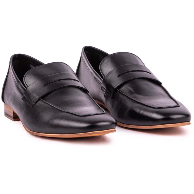 WALK LONDON Walk London Men's Capri Penny Shoes in Black - 2