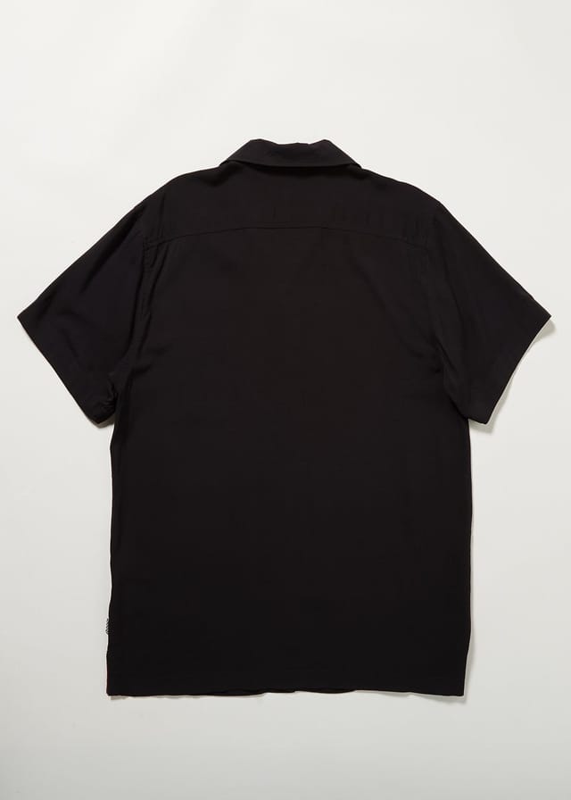 Chet Rock Chet Rock Men's Black Lucky Stripe Rockabilly Bowling Shirt Short Sleeve - 2