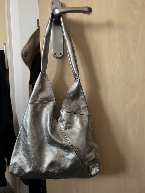 ASOS ASOS Silver Leather Bag