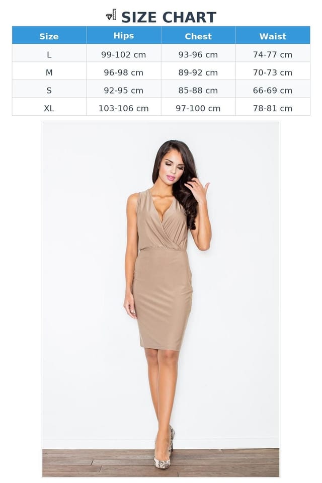 Love Lace Love Lace Women's Stretch Fitted Skirt Dress with Draped Neckline in Beige - 3