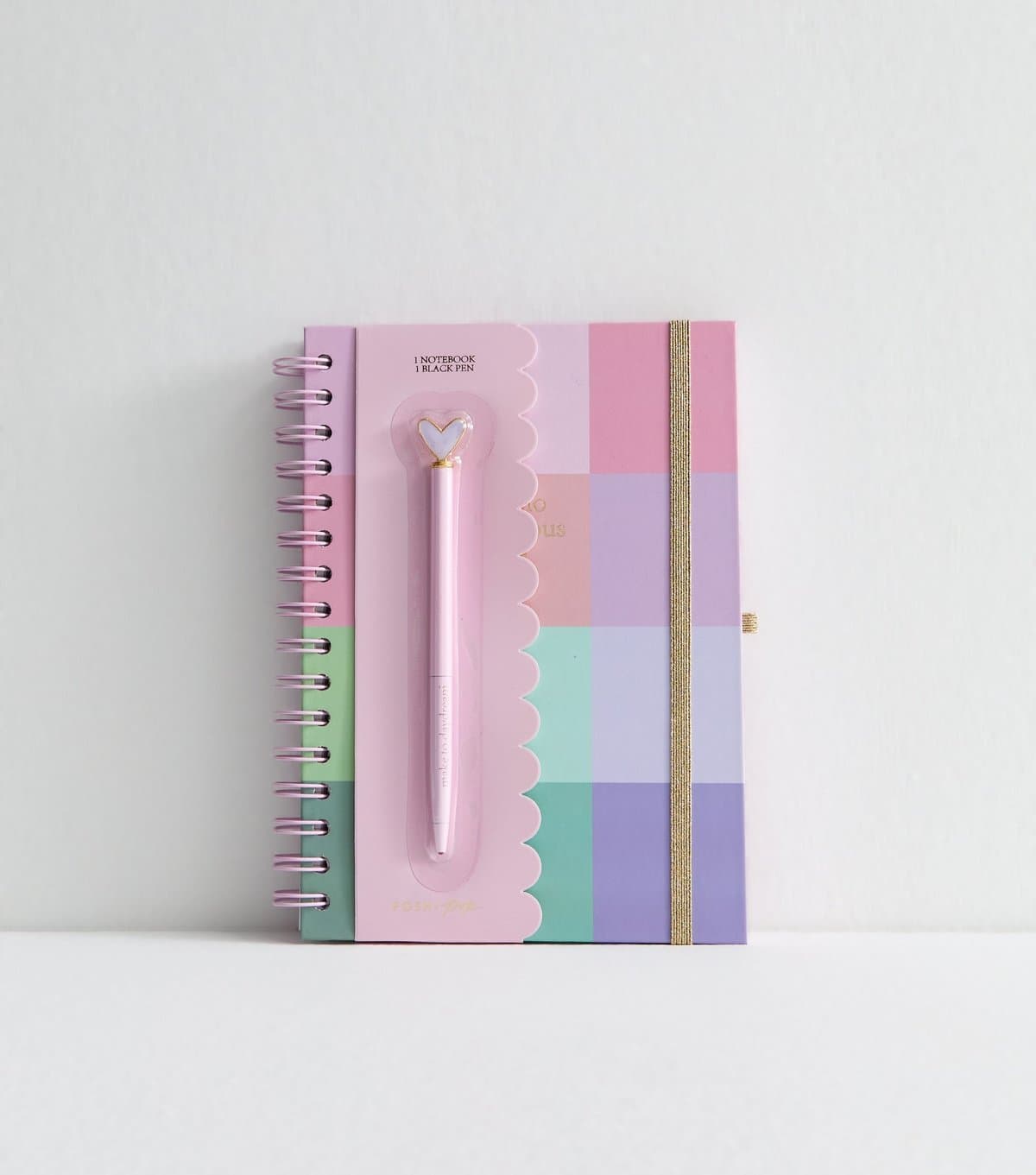 New Look Check Notebook And Pen New Look