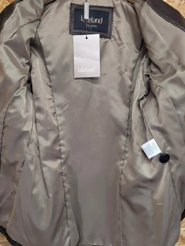 Lakeland Lakeland Aniline Leather Jacket Size 10 Women Blazer Brown Buttery Soft Button