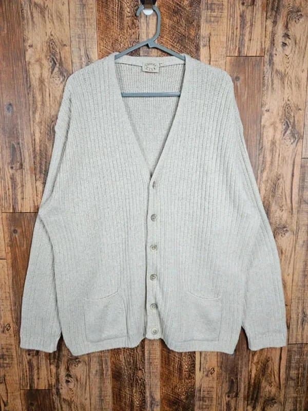 Casual Club Casual Club – Chunky Knit Button Cardigan – Unisex – Size L