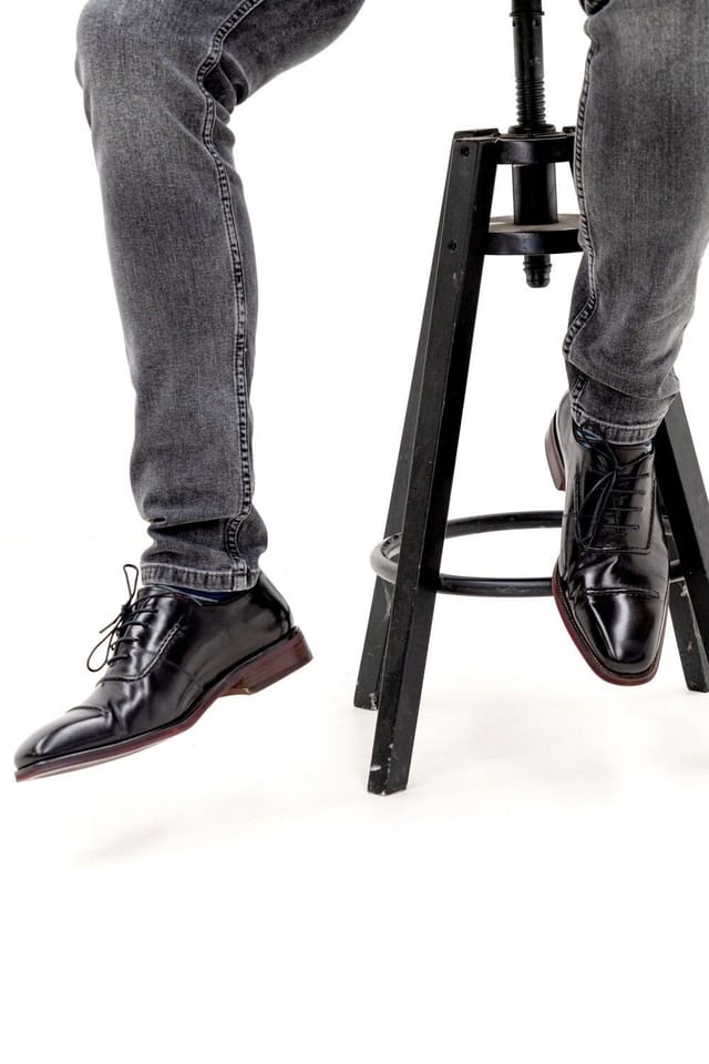 Alexander Pace Alexander Pace Men's 'Ritson' Premium Leather Oxford Shoe in Black - 2