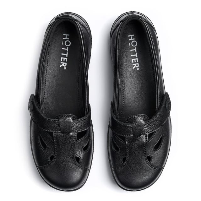 Hotter Hotter Women's 'Nirvana' T-Bar Shoes in Black - 3
