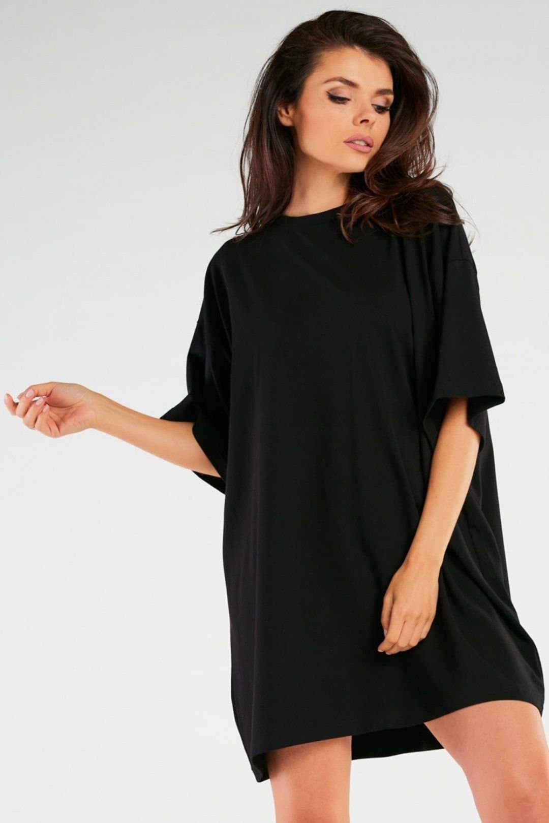 Love Lace Love Lace Women's Pleasant Fabric Wide Cut Daydress Made in Poland in Black