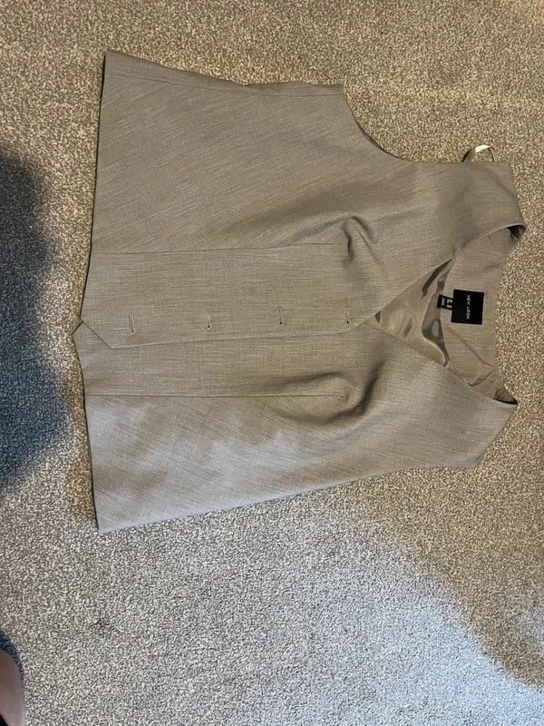 New Look Grey Wool Blend Waistcoat