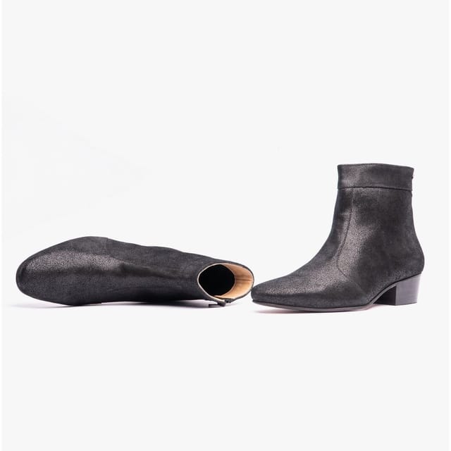 Club Cubano Club Cubano Men's Caesar Zip Cuban Heel Ankle Boots in Black - 3