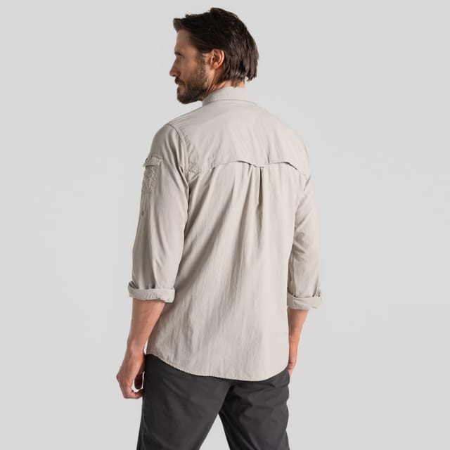 Craghoppers Craghoppers Men's 'Nosilife Adventure' Long Sleeve Insect Repellent Shirt in Ecru - 2