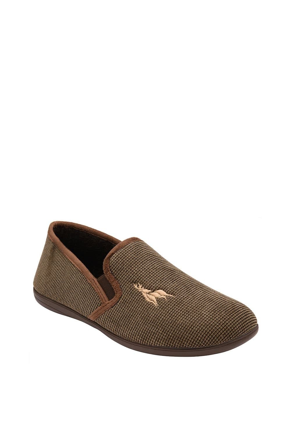 Lotus Lotus Men's 'Davida' textile Full Slippers in Brown