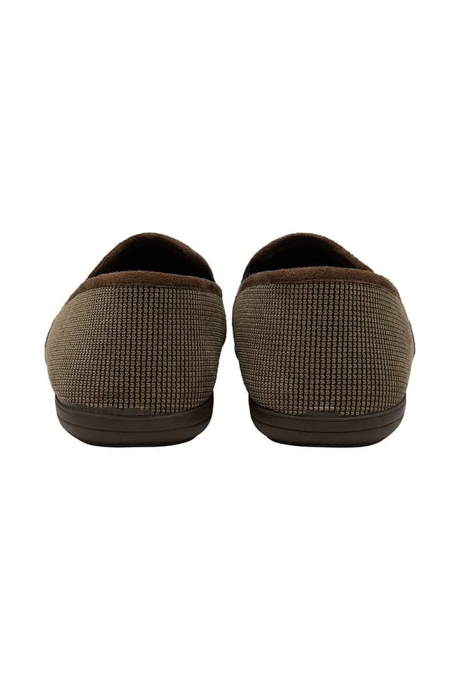 Lotus Lotus Men's 'Davida' textile Full Slippers in Brown - 3