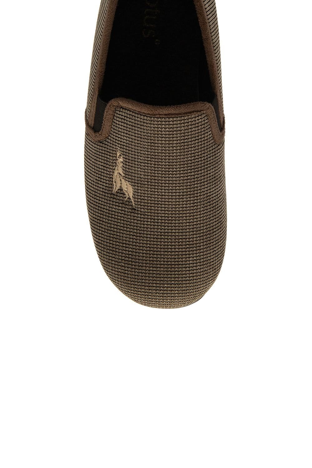 Lotus Lotus Men's 'Davida' textile Full Slippers in Brown - 4