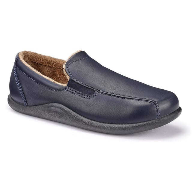 Hotter Hotter Men's 'Relax' Slippers in Dark Navy - 2