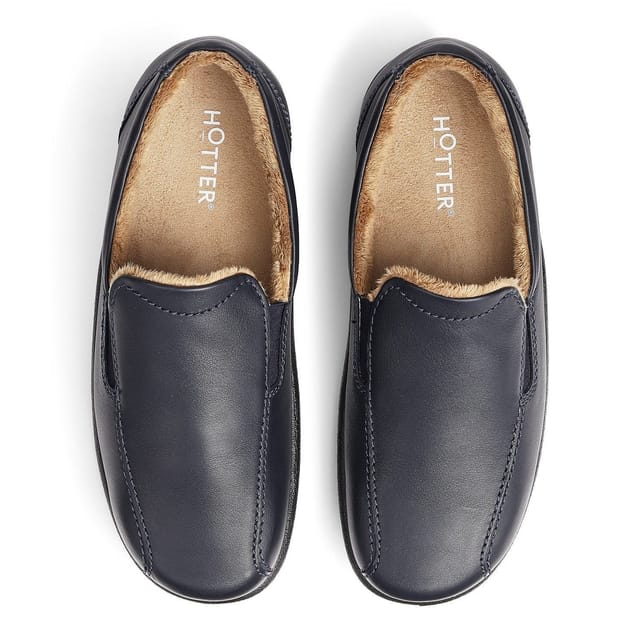 Hotter Hotter Men's 'Relax' Slippers in Dark Navy - 3