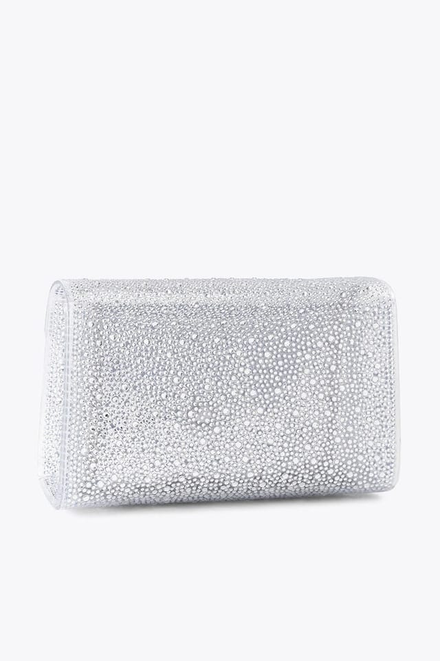 Carvela Carvela Women's 'Positano Vinyl Clutch' Bag in Silver - 3