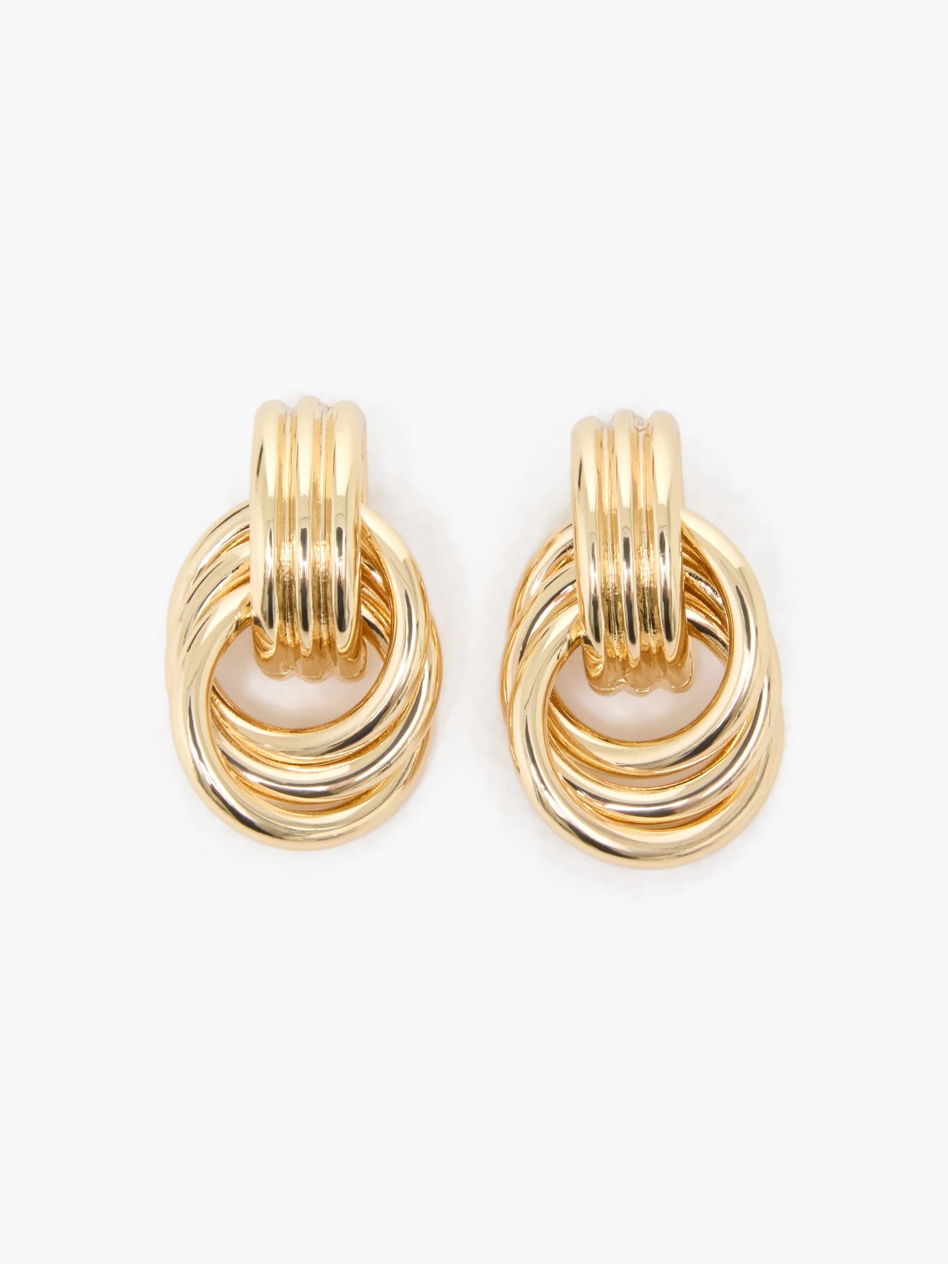 French Connection French Connection Gold Triple Row Knot Earrings