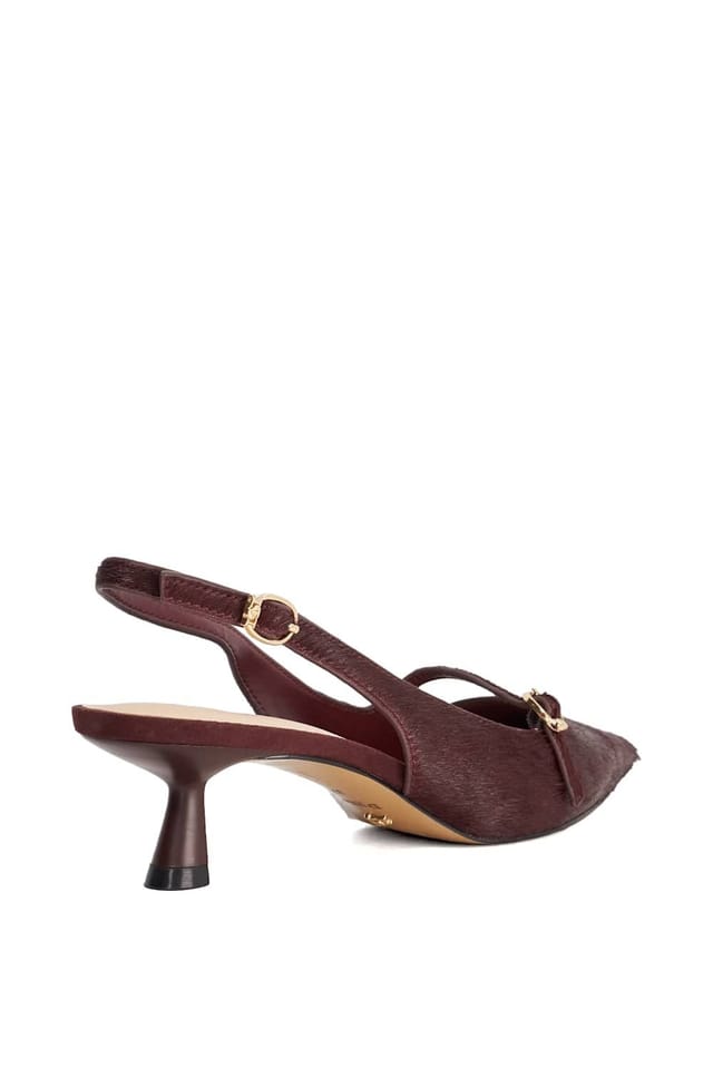 Dune London Dune London Women's 'Deserved' Leather Court Shoes in Red - 3