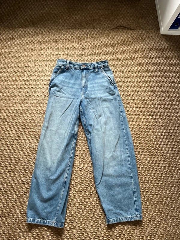 Bershka Men’s blue baggy jeans