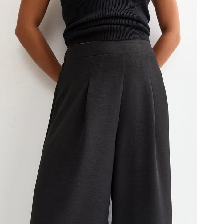 New Look Women's Petite Black Wide Leg Tailored Trousers New Look - 2