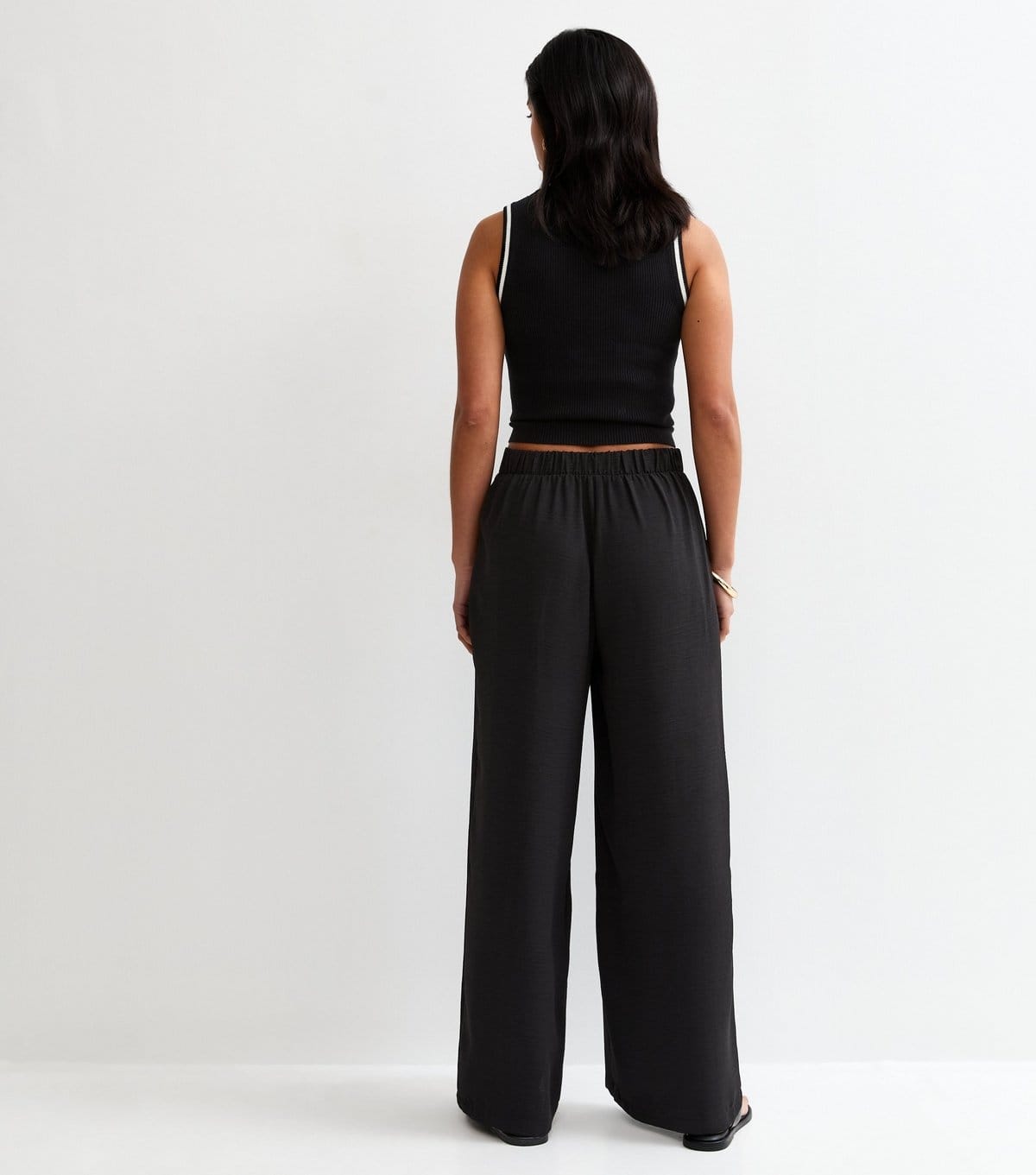 New Look Women's Petite Black Wide Leg Tailored Trousers New Look - 4