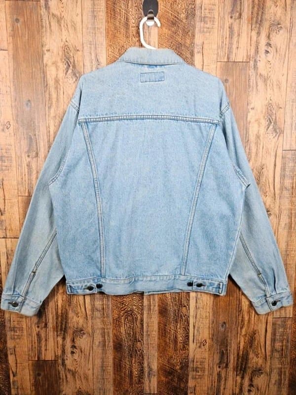 Wrangler Wrangler Denim Jacket Light Wash Blue Trucker Mens Medium Relaxed