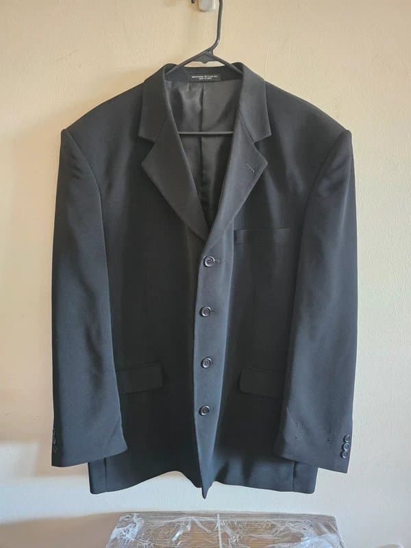 Midtown Manny Midtown Manny Vintage Blazer Jacket Men's Size 46R Black 4 Button Front Classic