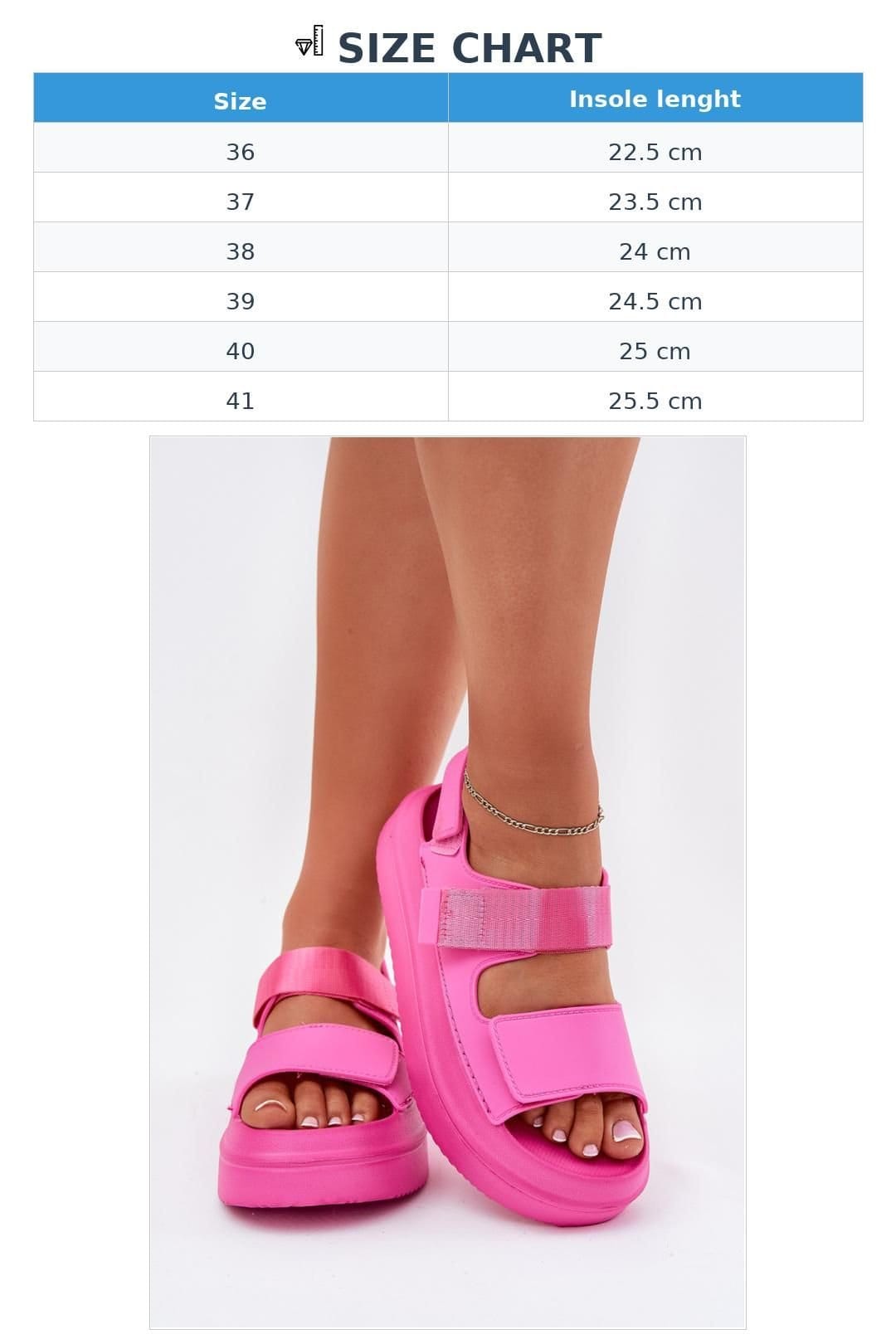 Love Lace Love Lace Women's Platform Sandals with Velcro Straps for Summer Day in Pink - 4