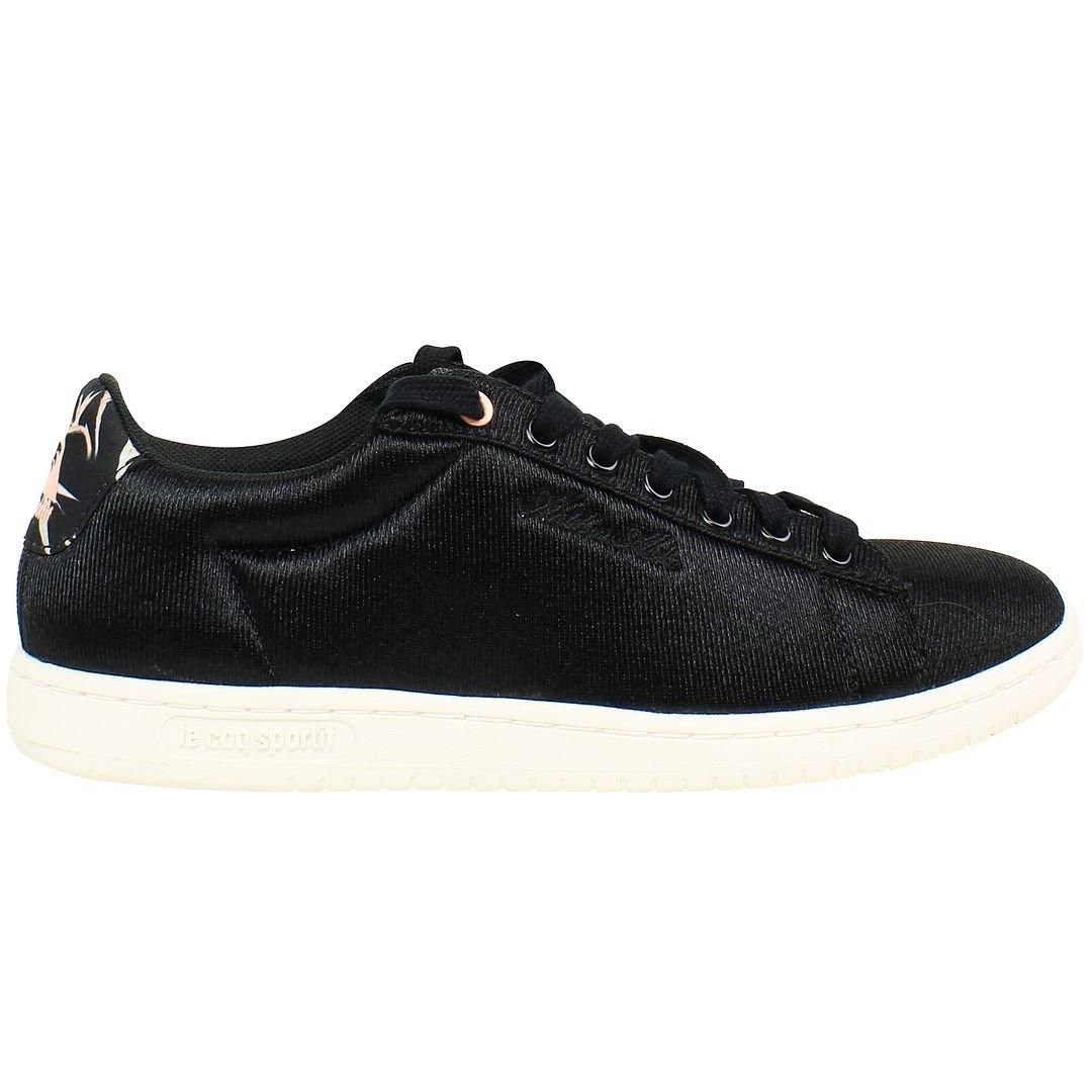 Le Coq Sportif Le Coq Sportif Women's Arthur Ashe Bird of Paradise Lace-Up Black Canvas Trainers - 2