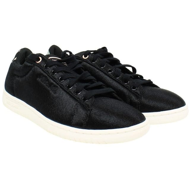 Le Coq Sportif Le Coq Sportif Women's Arthur Ashe Bird of Paradise Lace-Up Black Canvas Trainers - 2