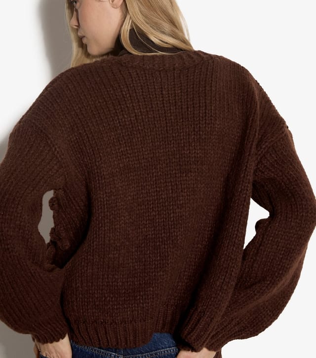 Apricot Women's Dark Brown Floral Open Cardigan Apricot New Look - 3