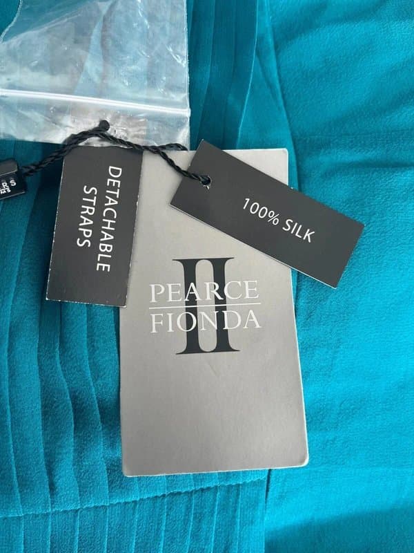 Debenhams Debenhams dress size large 16 silk teal blue occasional womens new eu44 rrp £120