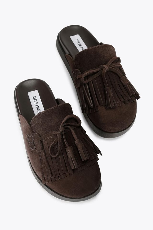 Steve Madden STEVE MADDEN Women's 'Maurea Dark Brown' Suede Flats in Dark Brown - 2