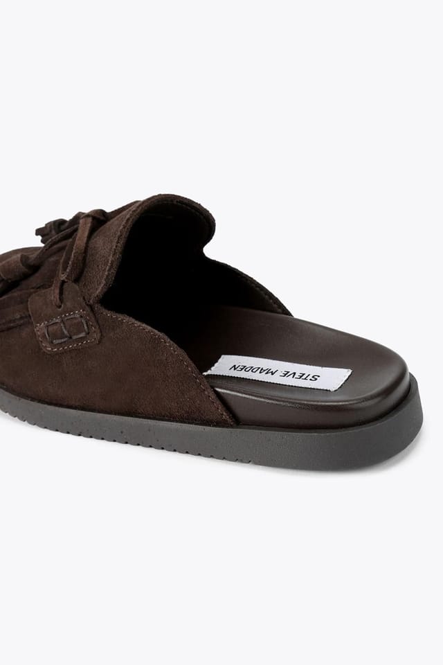 Steve Madden STEVE MADDEN Women's 'Maurea Dark Brown' Suede Flats in Dark Brown - 3