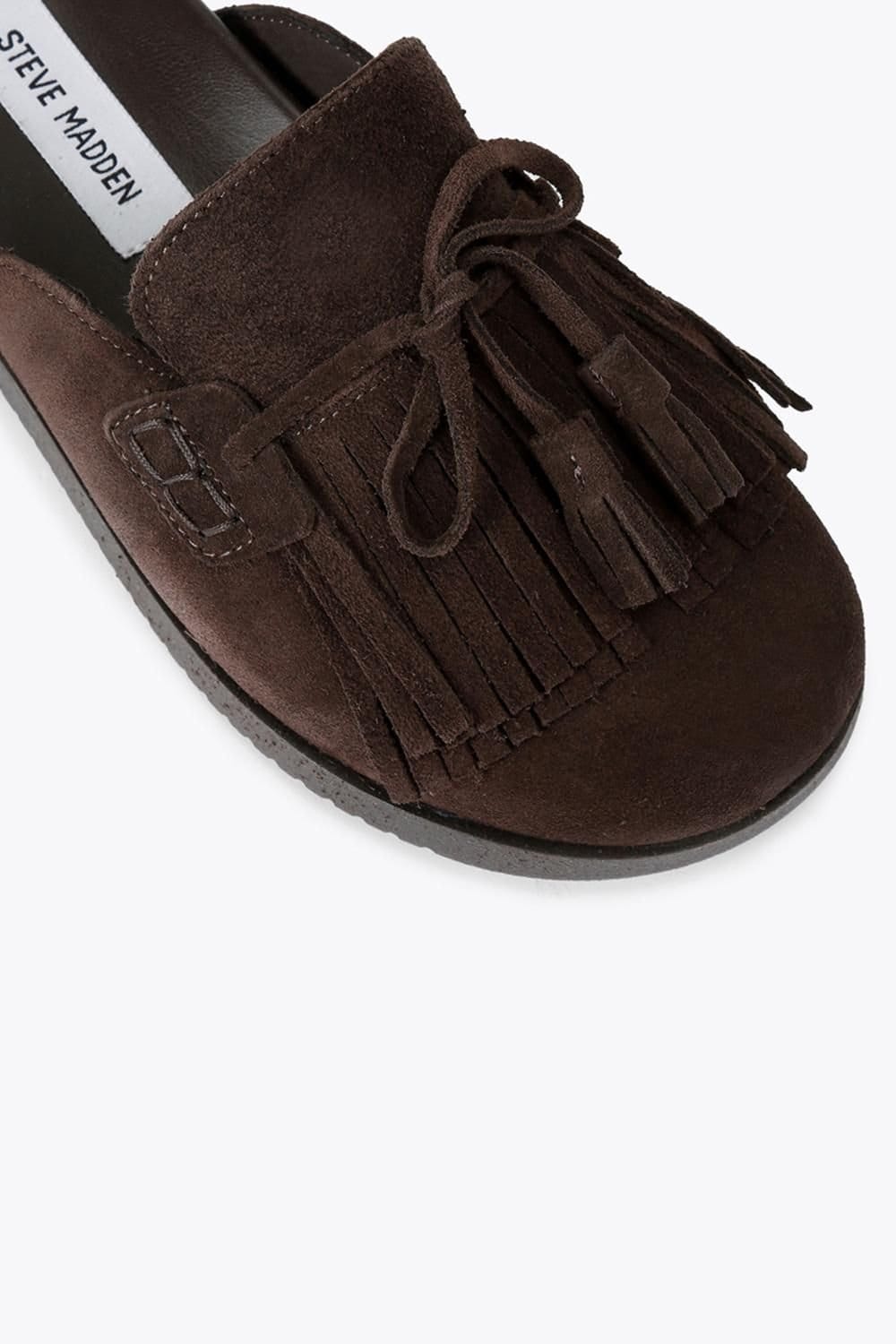 Steve Madden STEVE MADDEN Women's 'Maurea Dark Brown' Suede Flats in Dark Brown - 4