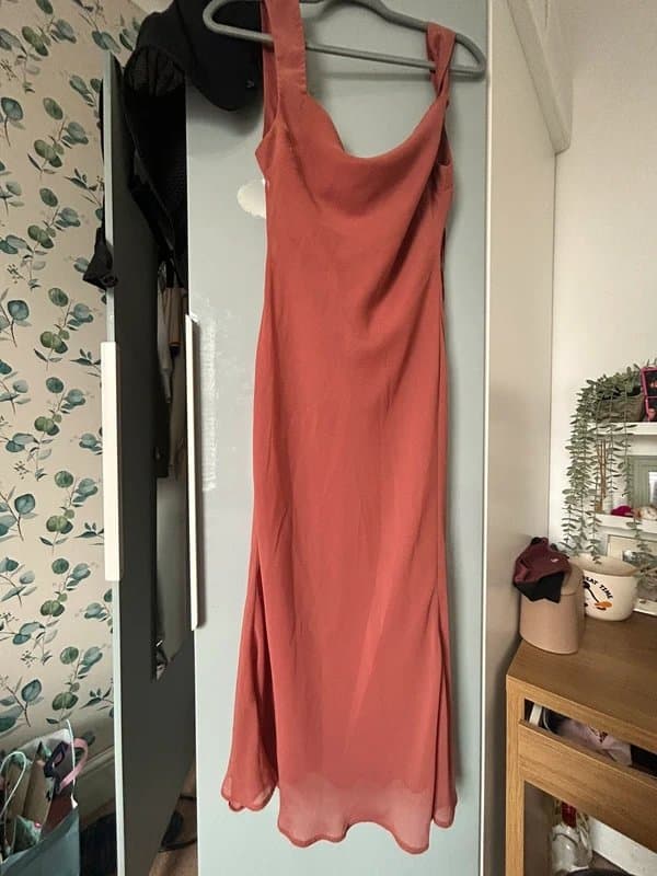 ASOS Dusty Pink Chiffon Dress