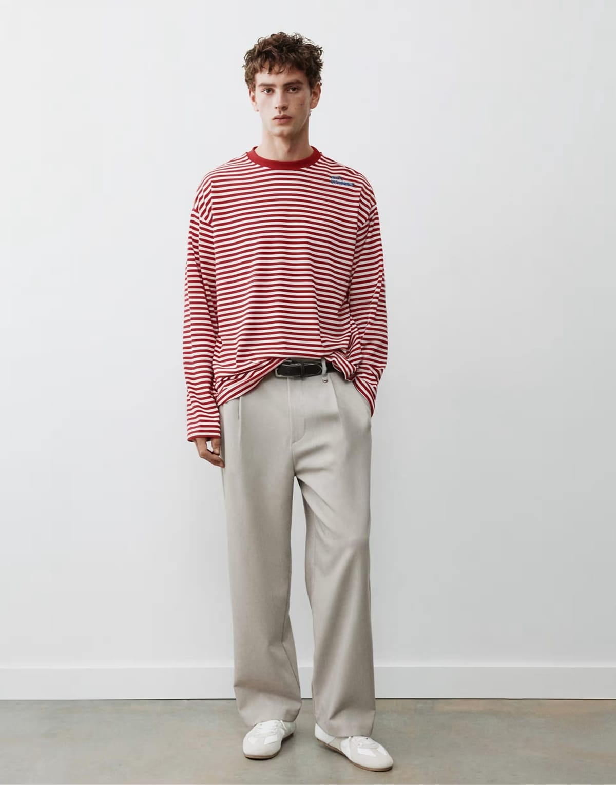 ASOS Pull&Bear Tailored darted trousers in stone - 1