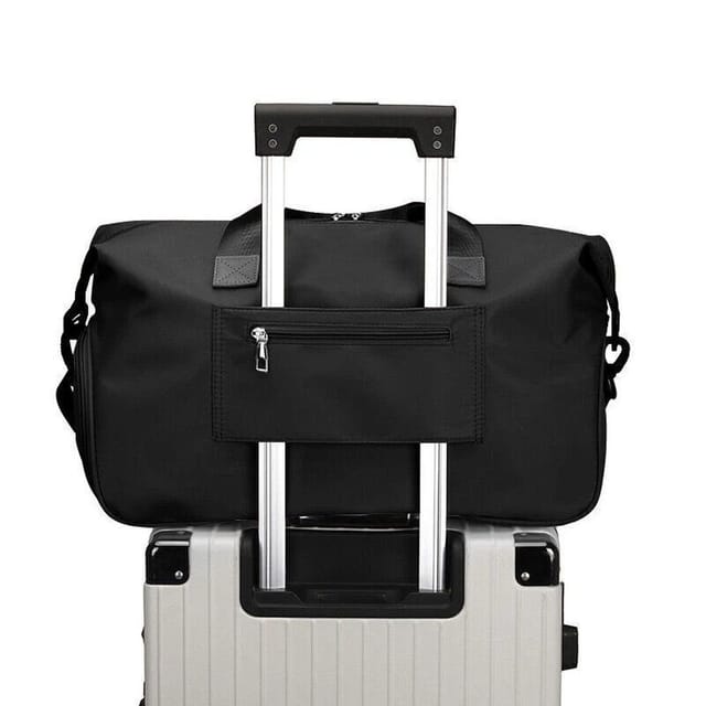 FLAVORA FLAVORA Men's Black 30L Large Gym Duffle Bag Waterproof - 2