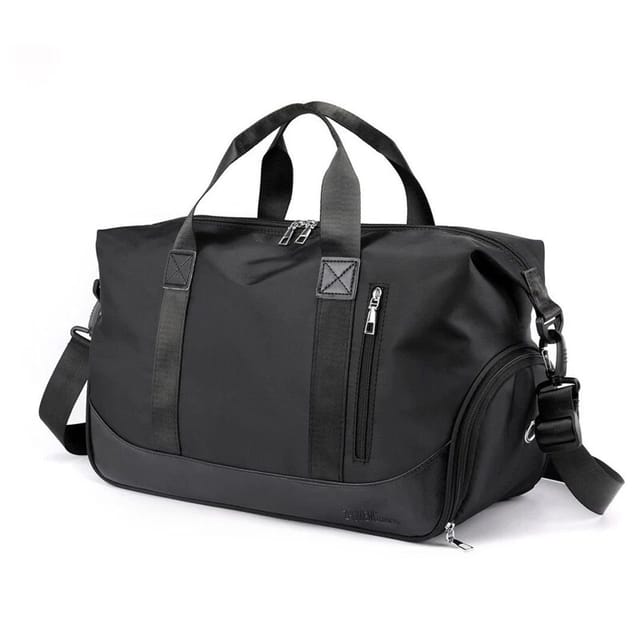 FLAVORA FLAVORA Men's Black 30L Large Gym Duffle Bag Waterproof - 3