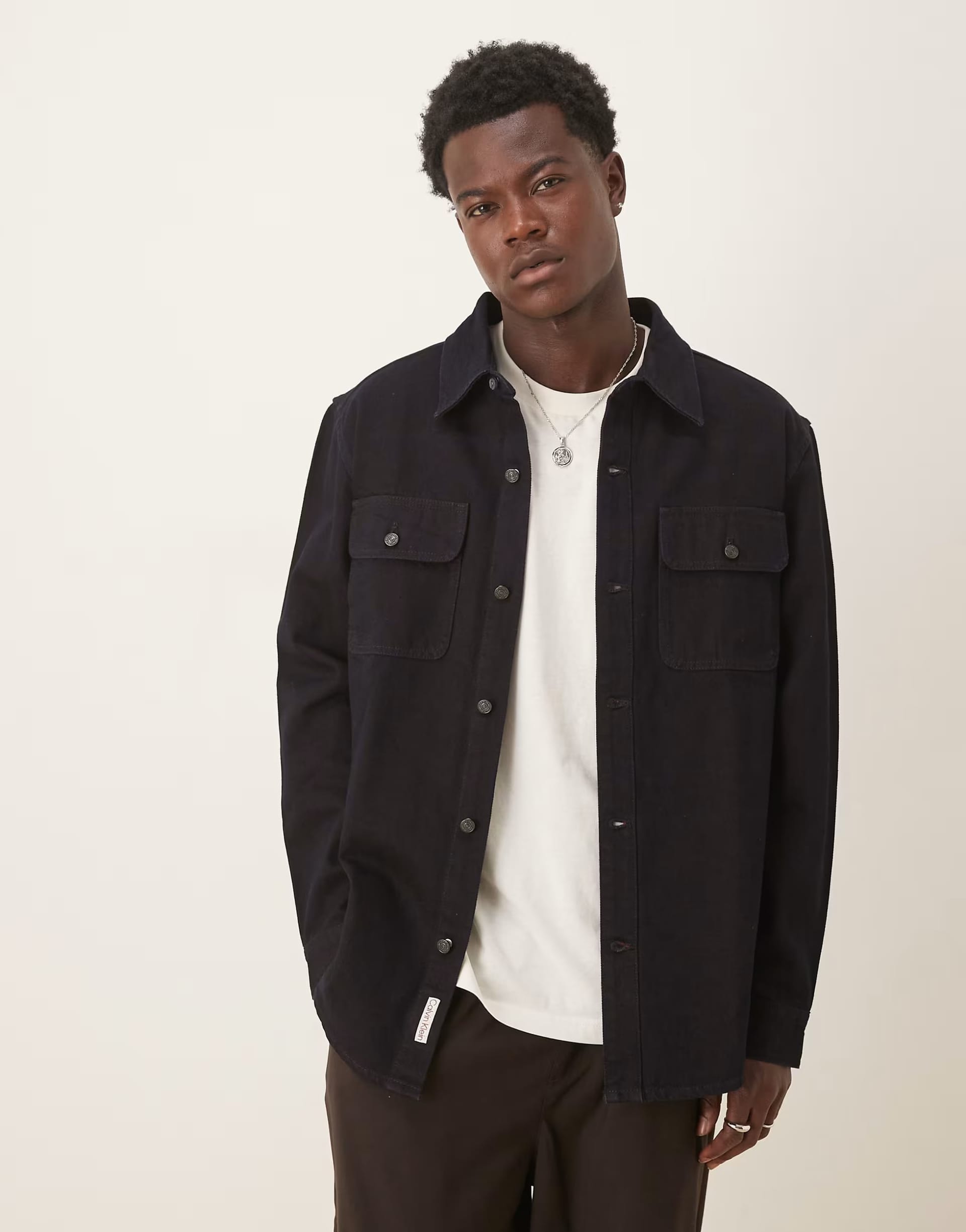 Calvin Klein Jeans Navy Long Overshirt