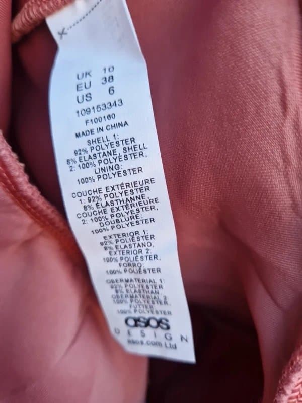ASOS Design Asos Design mini dress dusty rose UK 10
