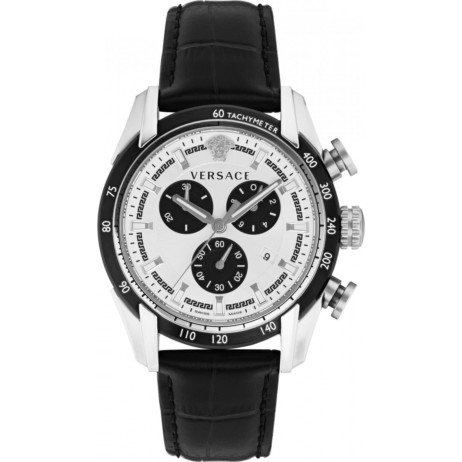 Versace Versace Men's VE2I00821 V Ray 44mm Quartz Watch in Black