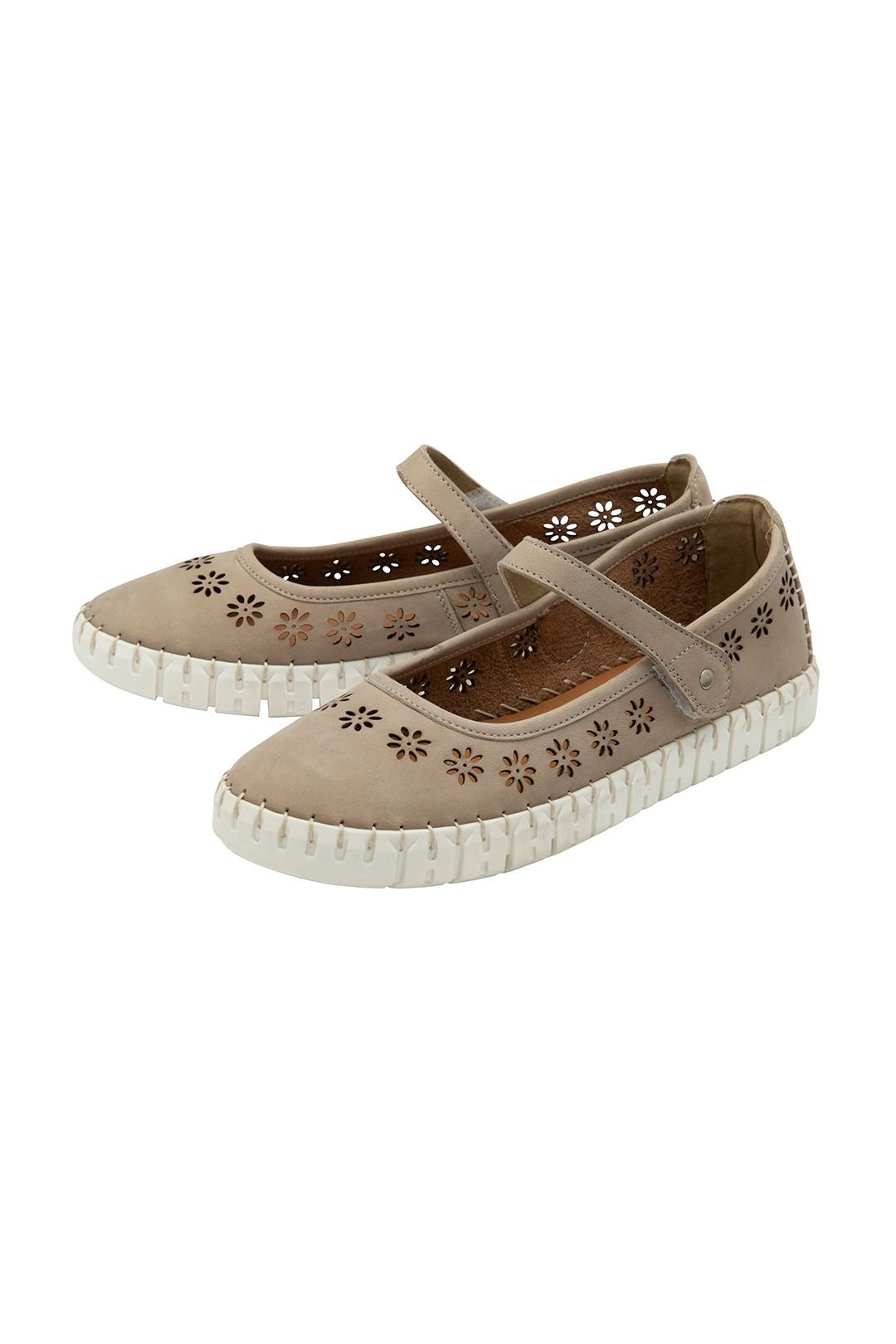 Lotus Lotus Women's 'Aurelia' Nubuck Flat Shoes in Natural - 2