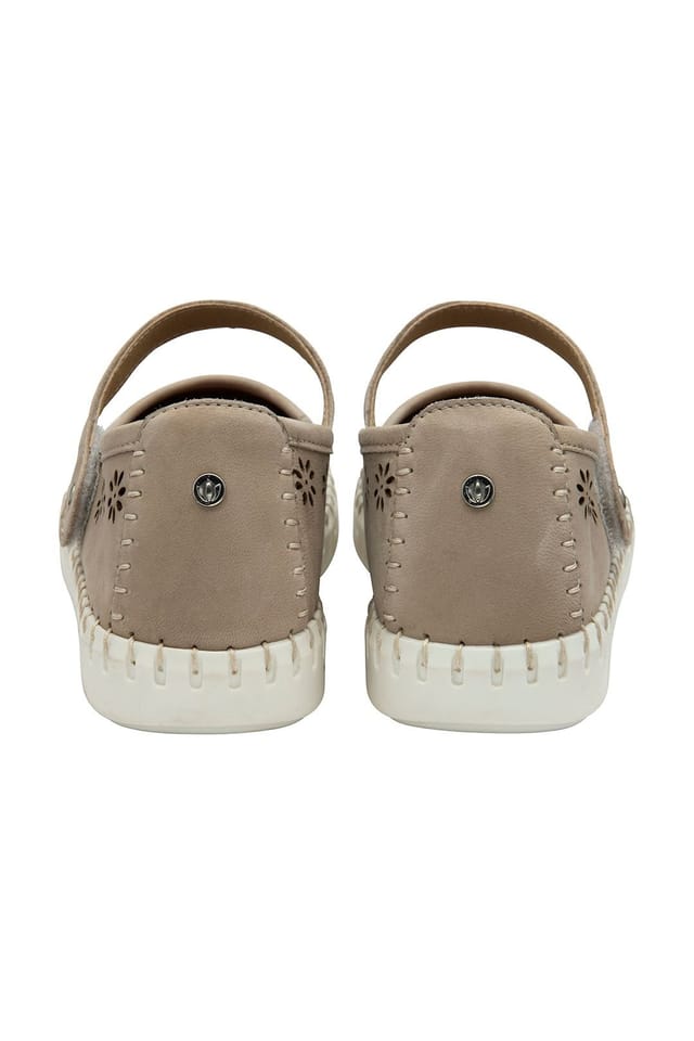 Lotus Lotus Women's 'Aurelia' Nubuck Flat Shoes in Natural - 3