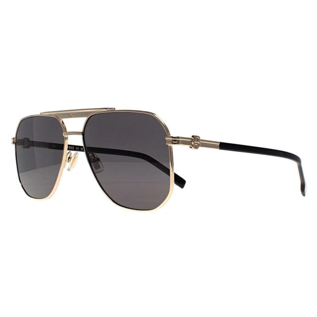 Hugo Boss Hugo Boss Men's Aviator Gold Black Grey Anti Reflective BOSS 1743/S - 2