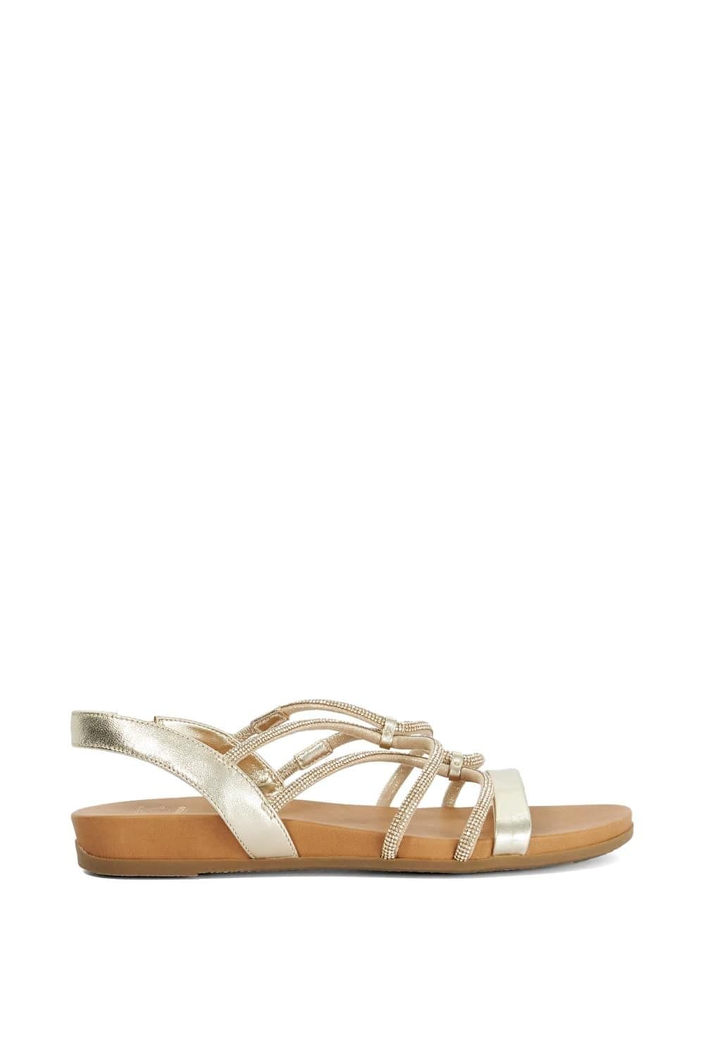 Dune London Dune London Women's 'Lyrically' Leather Sandals in Metallics