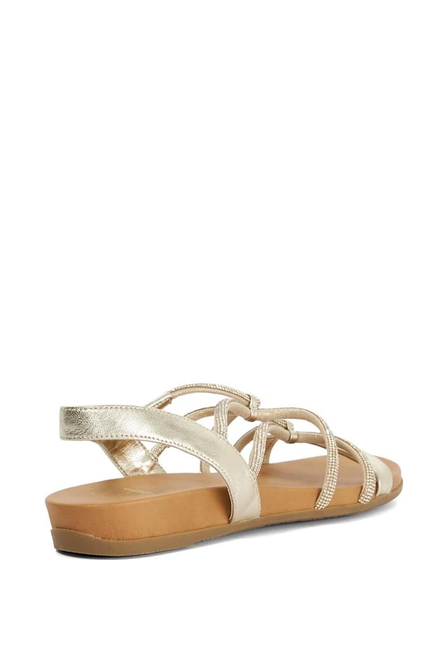 Dune London Dune London Women's 'Lyrically' Leather Sandals in Metallics - 3