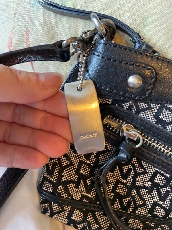 DKNY Vintage y2k dkny bag with leather trim